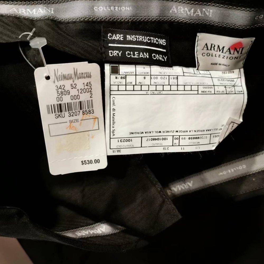 NWT Armani Collezioni Premium Virgin Wool Tux Pants for Neiman Marcus - Picture 2 of 6